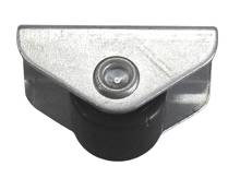 Møbelhjul buk fast sort 15 mm